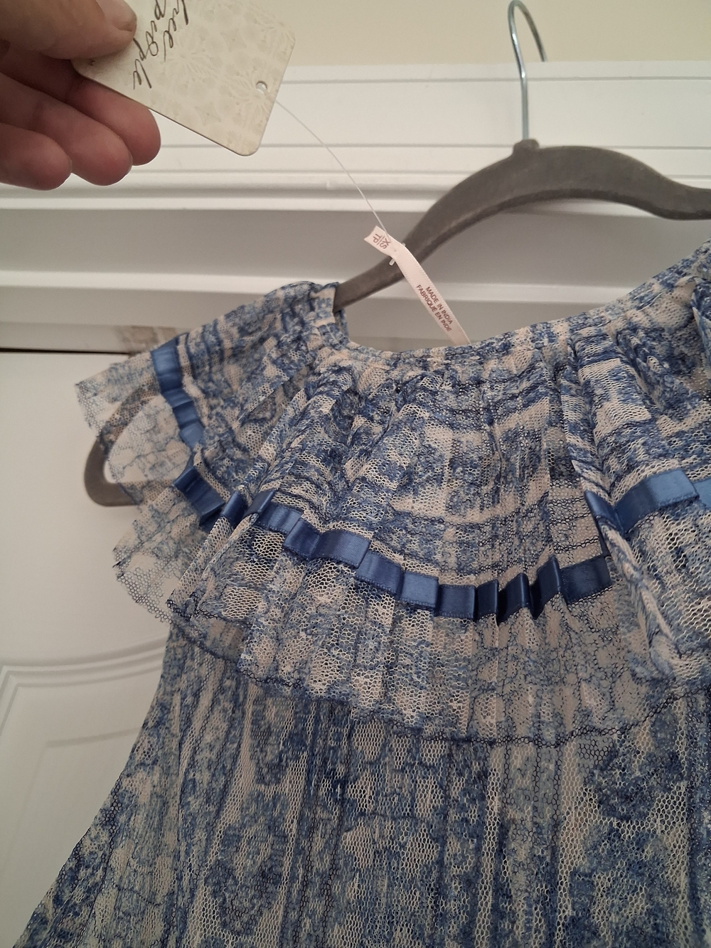 NEW Tag Free People Sheer In PaRIS Maxi Top Uk Edition - Picture 8 of 16